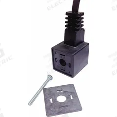 ARO Solenoid Coil Connector: Universal, DIN 43650 Form A, 30 mm For Coil Size, Molded Wires, 3 Pin (MPN CHW-30). Key specifications — attr1078676: ARO; attr1078675: CHW-30; attr1078680: Universal; attr1078681: Molded Wires; attr1078682: DIN 43650 Form A; attr1078689: Leads Included; attr1078690: Indicator Light Not Included; attr1078697: 3 Pin.