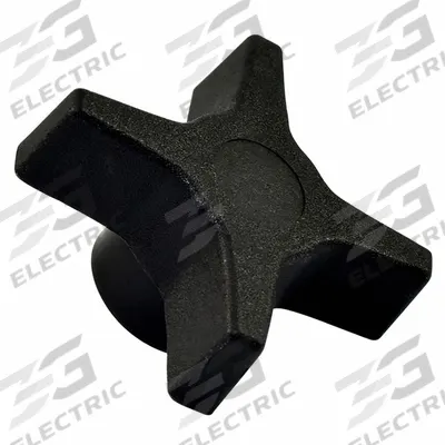 INNOVATIVE COMPONENTS Hand Knobs: 4 Point, Plastic – Steel/Zinc, M10 Thread - 4-Arm Knobs with Threaded Hole