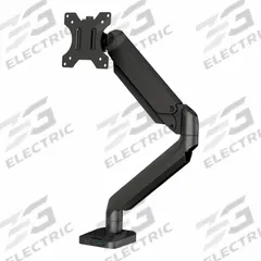 FELLOWES Monitor Arm: Black, Aluminum/Plastic, Clamp/Grommet Mount, 18 lb Wt Capacity (MPN 8043301). Key specifications — Features: Gas Spring Adjustment; Material: Aluminum; Brand: FELLOWES; Product Type: Monitor Arm; Mount Mechanism: Clamp/Grommet; Color: Black.