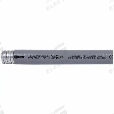 LIQUATITE Liquid Tight Conduit: 1 in Trade Size, Gray, 100 ft Nominal Lg - Extreme Temperature Liquid-Tight Flexible Metal Conduit