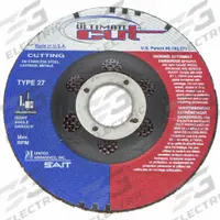 SAIT Depressed Center Cut-Off Wheel: Type 27, 6" x 0.045" x 7/8", Aluminum Oxide, 60 Grit (MPN 22390). Key specifications — Series: The Ultimate Cut; Brand: UNITED ABRASIVES-SAIT.
