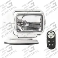 GOLIGHT Spotlight: Rectangular, Spot, Halogen, Handheld Remote, Bracket, Pigtail, White, ST Series (MPN 3000ST). Key specifications — Housing Color: White; Brand: GOLIGHT; Electrical Connection: Pigtail; Installation Type: Permanent; Controller Type: Handheld Remote.