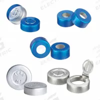 Lab Bottle Caps: 20 mm Dia, Blue, Aluminum, Unlined, 1,000 Closures Included, Colored (MPN 224193-05). Key specifications — Clarity: Colored; Septa Included: No; Vented: No; Brand: WHEATON; Closure Color: Blue; Closure Liner Material: Unlined.