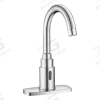 SLOAN Bathroom Sensor Faucet: SF, Brass, Chrome Finish, Single-Post, Battery, Back-Check Tee (MPN SF2250-4). Key specifications — Brand: SLOAN; Includes: (4) AA Alkaline Battery; Series: SF.