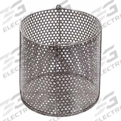 MARLIN STEEL WIRE PRODUCTS Parts Washer Basket: Round, Steel, Silver - Round Parts Washer Baskets