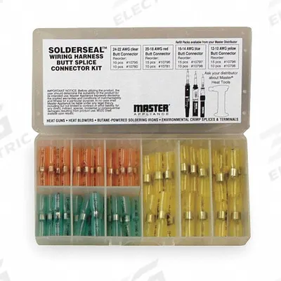 MASTER APPLIANCE Wire Connector Kit: 55 Pieces - Mixed Wire Connector & Terminal Sets