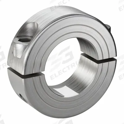 RULAND MANUFACTURING Shaft Collar: 2-Piece, Metric, Round, Clamp-On, 25 mm Bore Dia - Stainless Steel Shaft Collars
