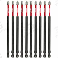 MILWAUKEE Power Bit: Power Bit, Imperial, PH2 Bit Industry Size, #2 Bit Size, Std, Hex, 10 PK (MPN 48-32-4207). Key specifications — attr1119695: MILWAUKEE; attr1119703: Alloy Steel; attr1119710: Standard; attr1119708: Hex; attr1202404: #2.