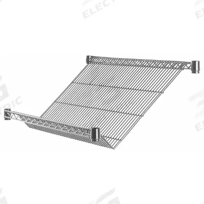 METRO Slanted Wire Shelf: 48 in x 18 in, 1 Shelves, Split Sleeve, 200 lb Load Capacity - Gravity-Flow Wire Shelves for Dry Use