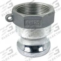 Cam and Groove Adapter: 1 1/4 in Coupling Size, 1 1/4 in Hose Fitting Size, 2 3/16 in Overall Lg (MPN PLE03). Key specifications — Thread Size: 1-1/4 in-11-1/2; Fitting Type: FNPT; Brand: APPROVED VENDOR.