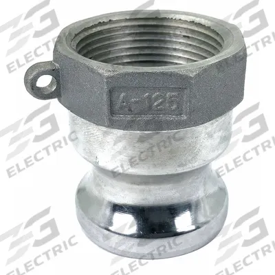 APPROVED VENDOR Cam and Groove Adapter: 1 1/4 in Coupling Size, 1 1/4 in Hose Fitting Size - Type A Aluminum Cam & Groove Fittings