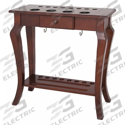 HATHAWAY Cue Rack: Walnut, 30 in Overall Wd - Cue Stick & Pool Equipment Storage Racks