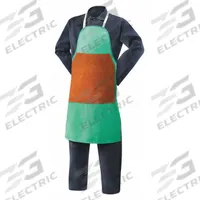 STEINER Welding Apron: Bib Apron, 36 in Lg, Green, Cotton, 12 oz Fabric Wt, Ties, 24 in Wd (MPN 10338). Key specifications — Color: Green; Brand: STEINER; Material: Cotton; Features: Leather Belly Patch.