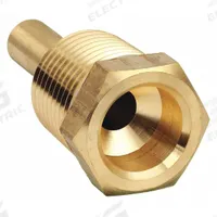WINTERS Threaded Thermowell: Brass, For 9/32 in Stem Lg, 1 39/64 in Insertion Lg, 710 psi (MPN TSW65LF). Key specifications — attr1275131: 400°F/204°C; attr1275136: WINTERS; attr1275129: 710 psi.