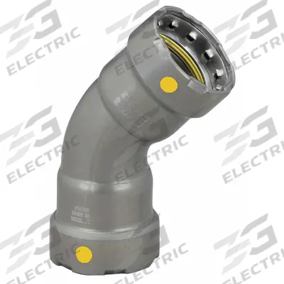VIEGA MEGAPRESS Crimp Elbow Fitting: 2 in Pipe x 2 in Pipe Size, Press-fit x Press-fit - Gas Steel Press Pipe Fittings