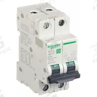 SCHNEIDER IEC Supplementary Protector: 1 A Amps, 14kA at 240V AC, Screw Clamp, C60SP, B (MPN M9F21201). Key specifications — Terminal Connection: Screw Clamp; AC Voltage Rating: 240/415/440V AC; Curve Type: B; DC Voltage Rating: Not Rated; Max. AIR Rating: 14kA at 240V AC; Series: C60SP; Brand: SCHNEIDER.