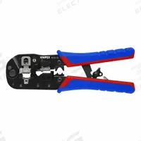 KNIPEX Crimping Pliers: For RJ-45, RJ45/Western Plug, 7 1/2 in Overall Lg, Deluxe Cushion Grip (MPN 97 51 13). Key specifications — attr470438: Crimping Pliers; attr470441: Western Plug; attr470442: RJ-45; attr470440: Multi-Component Handles; attr424247: KNIPEX.
