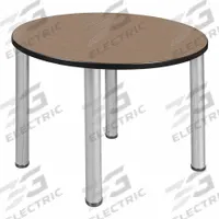 KEE Cafe/Breakroom Table: Laminate, Oak, 29 in Overall Ht - Max, Circle, Black, 1 in Tabletop Thick (MPN TB36RNDNOBPCM). Key specifications — Brand: KEE; Frame Color: Black; Frame Material: Metal; Edge Color: Black; Tabletop Color: Oak; Tabletop Shape: Circle; Tabletop Structural Material: Laminate; Tabletop Surface Material: Laminate.