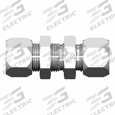 WEATHERHEAD Compression Fitting Union: 1/4 in OD x 1/4 in OD Size - Flareless Bite-Type Steel Compression Fittings