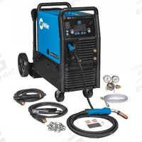 MILLER ELECTRIC Multiprocess Welder: Multimatic 235, DC, MIG/Stick Pack w/Running Gear (MPN 951846). Key specifications — Maximum Amperage (Stick): 200 A; Maximum Amperage (TIG): 210 A; Input Voltage (Nominal) (Merch - Table Column, Filters): 208V.