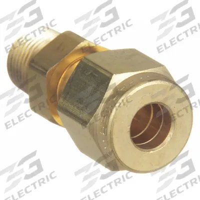 PARKER Compression Fitting Adapter: 1/4 in OD x 1/8 in Pipe Size, Compression x MNPT - Double-Ferrule Brass Compression Fittings
