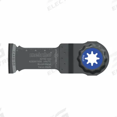 METABO Oscillating Tool Blade: 1 1/4 in Blade Wd, 2 in Overall Lg, Plunge Cutting - Starlock Plus Mounted Blades