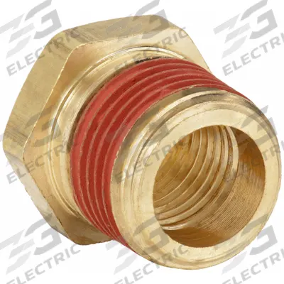 PARKER Metal Pipe Straight: Straight, 3/8 in x 1/8 in - Threaded High-Pressure Pipe Fittings with Sealant
