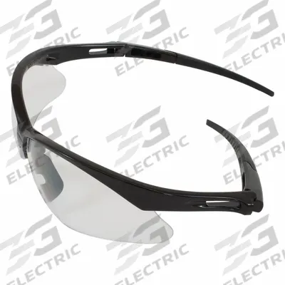 PIP Safety Glasses: Clear Lens, Half-Frame, FogLess 3Sixty, Black Frame, Anser Series - Padded Comfort-Fit Safety Glasses
