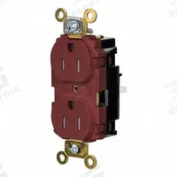 HUBBELL Receptacle: Duplex, 5-15, Red, 125V AC, 15 A, 2 Pole / 3 Wire (MPN HBL5262STRTR)