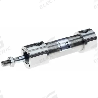 SMC Round Body Cylinder: 20 mm Bore, 20 mm Stroke, Non-Repairable, Stainless Steel - Double End Mount Cylinders
