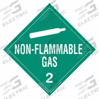 LABELMASTER Non-Flammable Gas Placard: Non-Flammable Gas, 10 3/4 in x 10 3/4 in, Vinyl, 25 PK (MPN Z-RVW3). Key specifications — Brand: LABELMASTER; Message: Non-Flammable Gas.