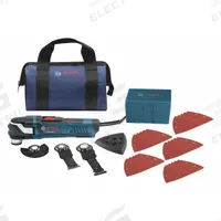BOSCH Oscillating Tool Kit: 8,000 to 20,000, 3° Oscillation Angle, 4 A Current, 11 in Tool Lg (MPN GOP40-30B). Key specifications — attr1255112: BOSCH; attr1255090: 8,000 to 20,000; attr1255081: Yes.