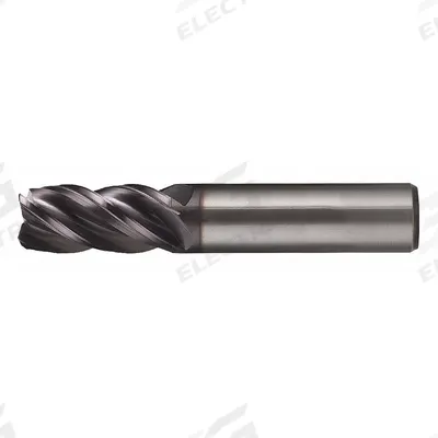 CLEVELAND Square End Mill: Carbide, TiAlN Coated, 4 Flute, 3/8" Mill Dia, 5/8" LOC - Fast-Cutting Carbide Square End Mills for Stainless Steel & Super Alloys