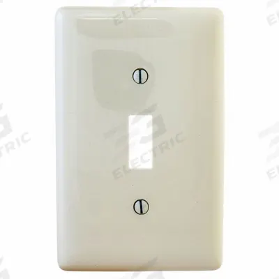 HUBBELL Wall Plate: Toggle, 1 Gang, Almond - General Purpose Wall Plates