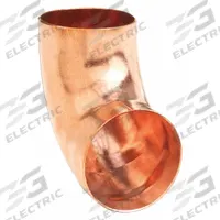 NIBCO Sweat Fitting Elbow: 2 in CTS x 2 in CTS, Cup x FTG, Wrot Copper (MPN 9072 2)