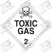 LABELMASTER Toxic Gas Placard: Toxic Gas, 10 3/4 in x 10 3/4 in, 10 3/4 in Label Ht, Vinyl, 25 PK (MPN Z-RVW25). Key specifications — Brand: LABELMASTER; Message: Toxic Gas.