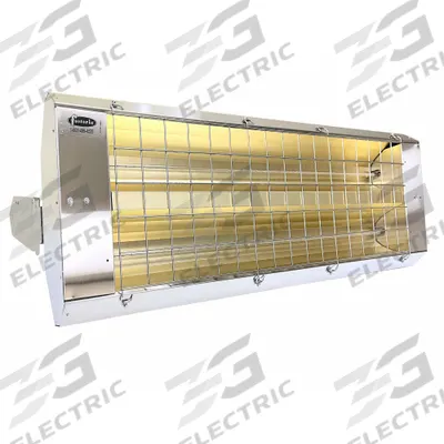 FOSTORIA Infrared Quartz Electric Heater: 7300 W Watt Output, 480V AC, 1 Phase, Hardwired - Indoor/Outdoor Suspended Infrared Radiant Electric Ceiling Heaters