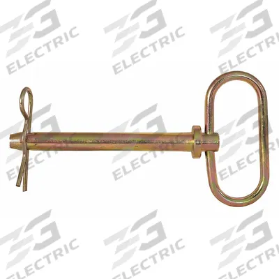 BUYERS PRODUCTS Hitch Pin: 1 in Pin Dia, 6 1/4 in Overall Lg, 6 1/4 in Usable Lg - Pin & Clips