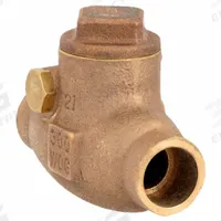 MILWAUKEE VALVE Low Lead Swing Check Valve: Swing, Inline Valve Body, 1/2 in Pipe Size, Bronze, Std (MPN UP1509-1/2). Key specifications — Brand: MILWAUKEE VALVE.