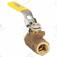 APOLLO Manual Two-Way Ball Valve: 3/8 in, Bronze, Straight, FNPT x FNPT, 600 psi Max. Pressure (CWP) (MPN 701022741). Key specifications — Brand: APOLLO; Handle: Locking Lever.