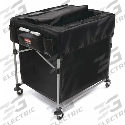 RUBBERMAID COMMERCIAL PRODUCTS X-Cart Cover: 35 in L 26 1/4 in W 9 in H, Fits 9.96 cu ft - Drawstring Covers for Space-Saving Basket Trucks