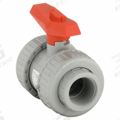 GF PIPING SYSTEMS Manual Two-Way Ball Valve: 1 in Size, CPVC, Straight, Socket x FNPT - CPVC Ball Valves