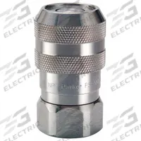 PARKER Hydraulic Quick Connect Hose Coupling: 3/8 in Coupling Size, 316 Stainless Steel, FNPT (MPN FS-371-6FP-E5). Key specifications — Body Material: 316 Stainless Steel; Thread Size: 3/8"-18; Seal Material: Ethylene Propylene; Brand: PARKER.