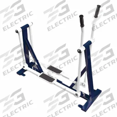 TRIACTIVE USA Air Strider: 59 in Overall Ht, 53 in Overall Lg, 23 in Overall Wd, Blue/Green - Outdoor Fitness Stations