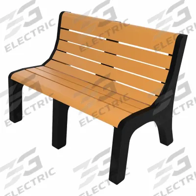 ULTRASITE Outdoor Bench: Newport, 48 in Overall Lg, 33 3/8 in Overall Ht, Cedar - Vandal Resistant Resinwood Benches
