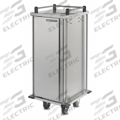 CARLISLE DINEX Food Tray Cart: 6 Trays, 1 Doors, Stainless Steel, 45 1/8 in Overall Ht - Stainless Steel Meal Delivery Carts