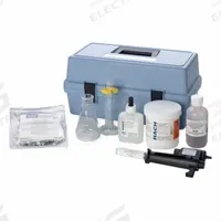 HACH Total Chlorine Test Kit: Chlorine, 20 to 2 000 mg/L Cl₂, 0.2 to 5, 100 Tests, 9 Pieces (MPN 2471100). Key specifications — Range: 20 to 2 000 mg/L Cl₂; Sensitivity: 0.2 to 5; Brand: HACH; Includes: Carrying Case; Test Parameters: Chlorine.