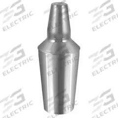 ITI Cobbler Shaker: 8 fl oz Capacity, 6 1/2 in Overall Ht, 3 Pieces, Stainless Steel, Silver (MPN IBS-I-J)
