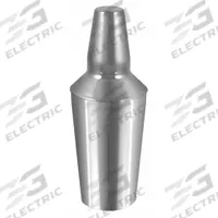 ITI Cobbler Shaker: 10 fl oz Capacity, 7 1/4 in Overall Ht, 3 Pieces, Stainless Steel, Silver (MPN IBS-I-C)