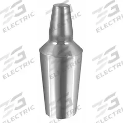 ITI Cobbler Shaker: 10 fl oz Capacity, 7 1/4 in Overall Ht, 3 Pieces, Stainless Steel, Silver (MPN IBS-I-C)